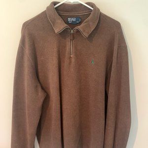 Ralph Lauren Polo Brown 1/4 Zip Sweater